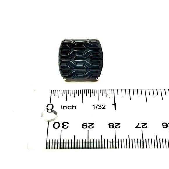 John Hardy Carved Onyx Cufflinks Sterling Silver Estate JH110 - Picture 12 of 13